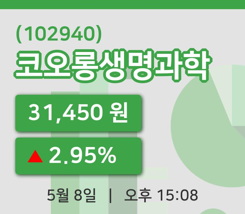 [코오롱생명과학주가] 8일 이시각 현재  31,450원