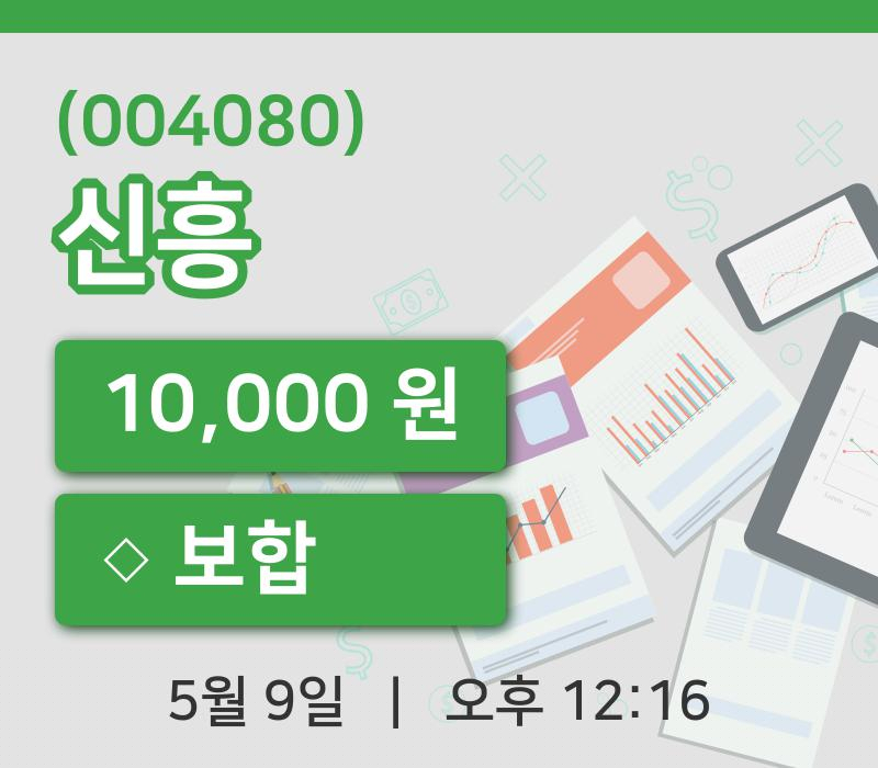 [신흥주가] 12시 16분 현재 10,000원