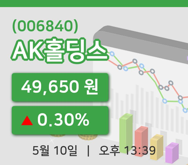 [AK홀딩스주가] 10일 13시 39분 현재 49,650원