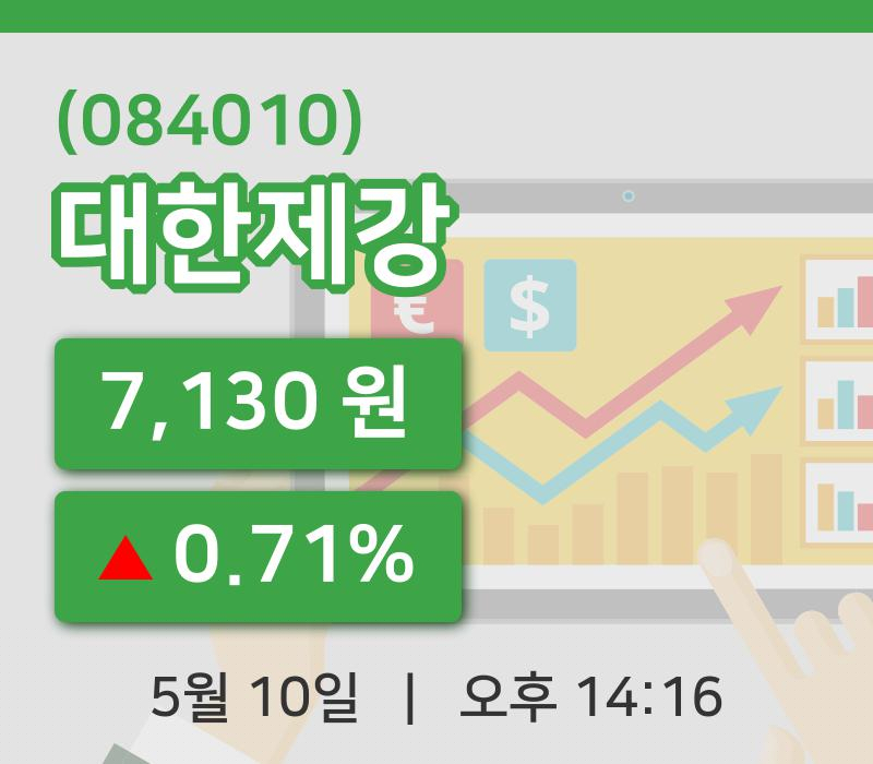 [대한제강주가] 14시 16분 현재 7,130원