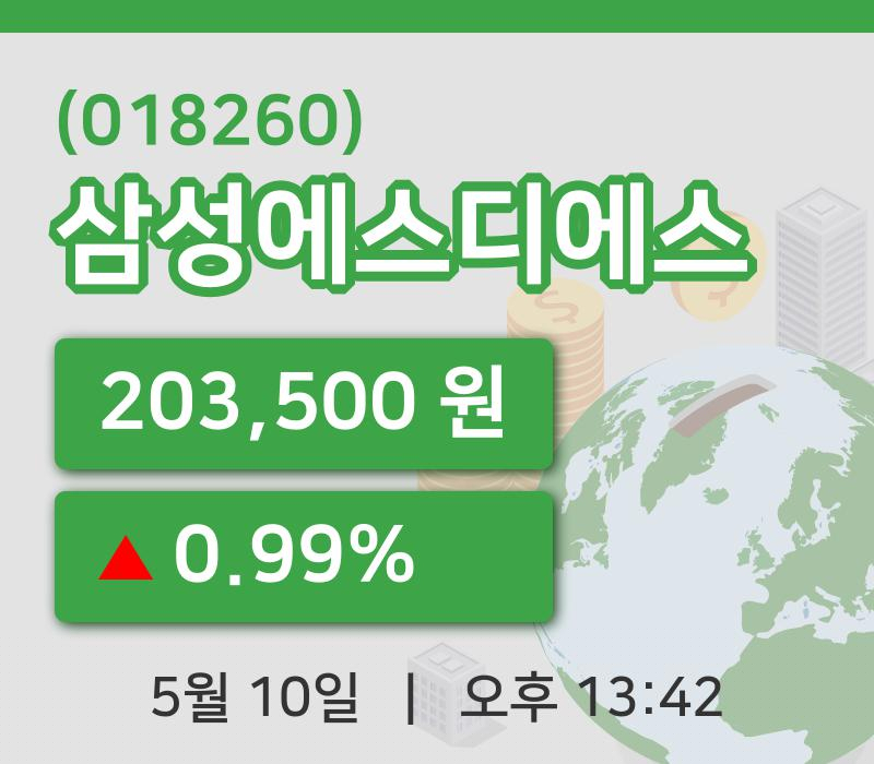 [삼성에스디에스주가] 10일 이시각 현재  203,500원