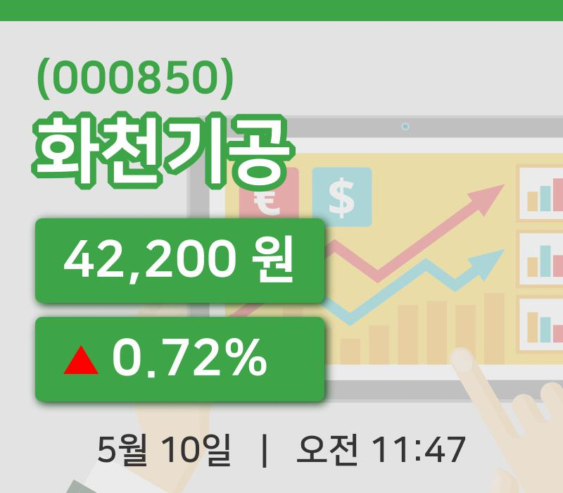 [화천기공주가] 10일 이시각 현재  42,200원