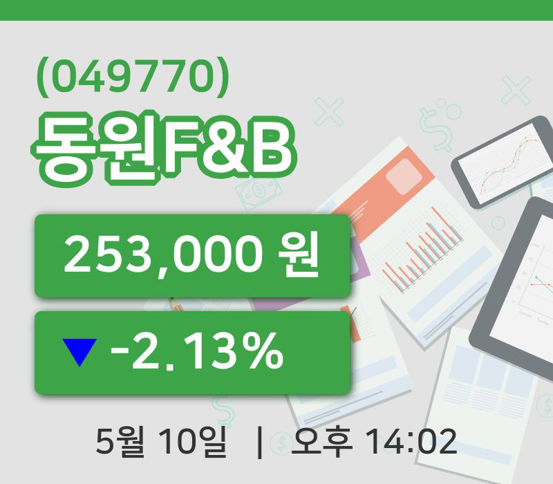 [동원F&B주가] 14시 02분 현재 253,000원