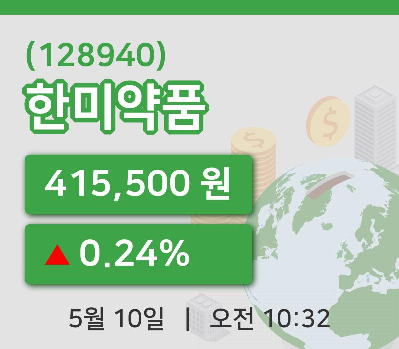 [한미약품주가] 10일 10시 32분 현재 415,500원