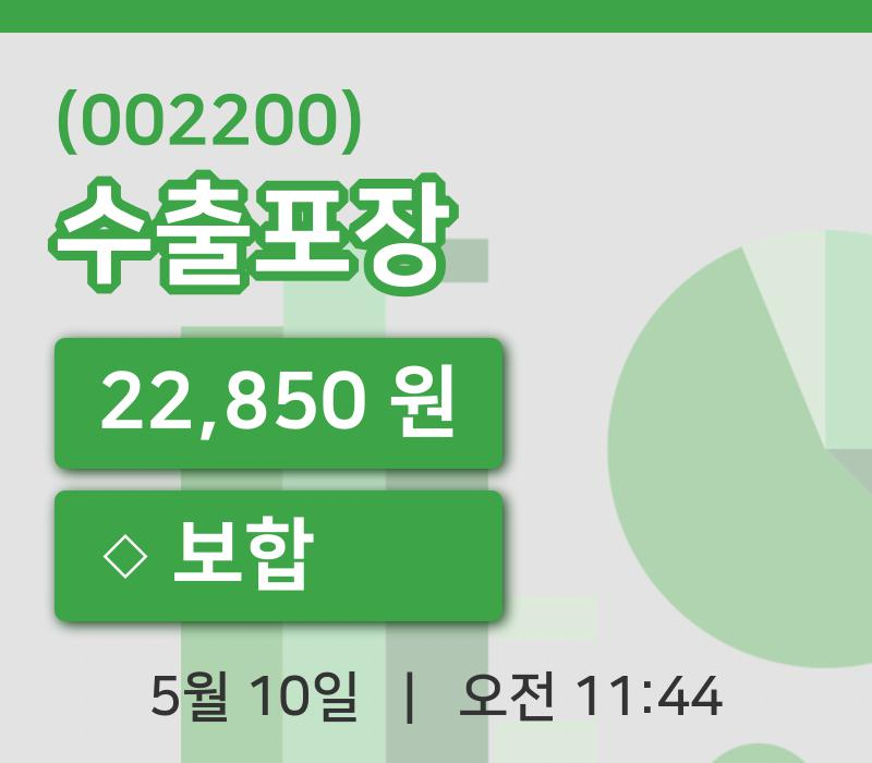 [수출포장주가] 10일 이시각 현재  22,850원