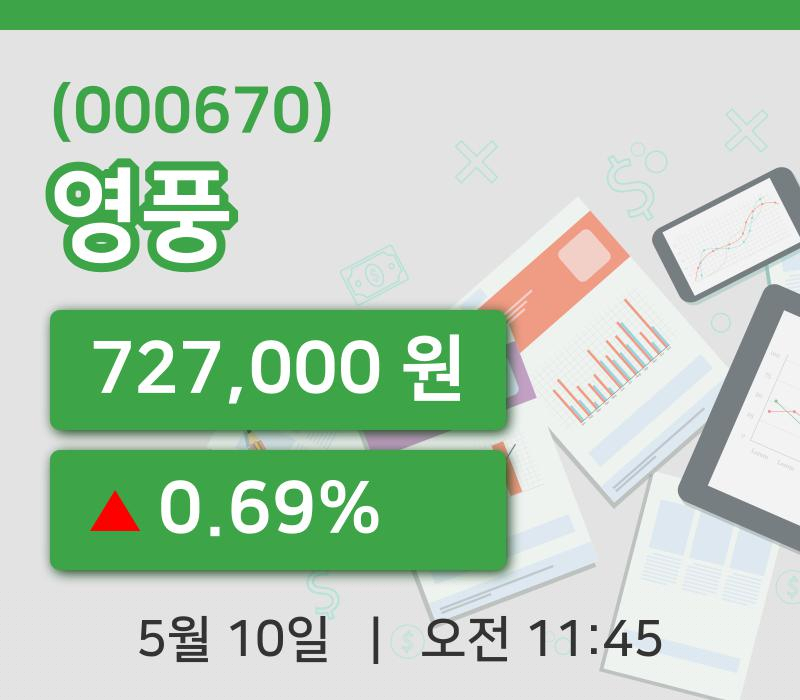 [영풍주가] 11시 45분 현재 727,000원