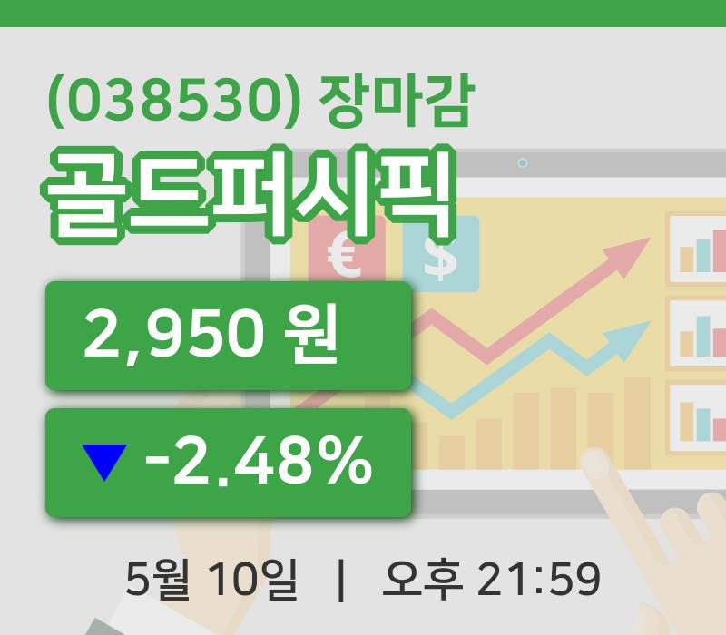 국내증시마감골드퍼시픽 10일 2,950원 장마감...