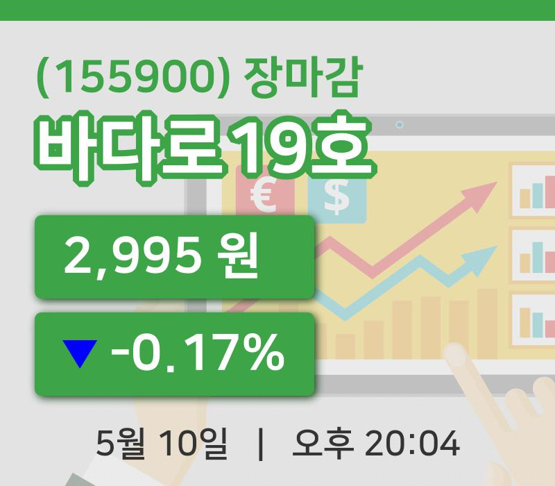 국내주식마감바다로19호 10일 2,995원 장종료그래프종합통계