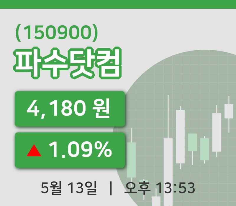 [파수닷컴주가] 13일 이시각 현재  4,180원