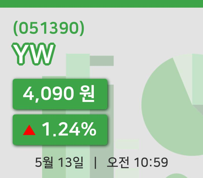 [YW주가] 13일 10시 59분 현재 4,090원