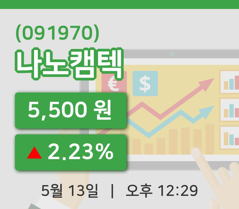 [나노캠텍주가] 13일 이시각 현재  5,500원