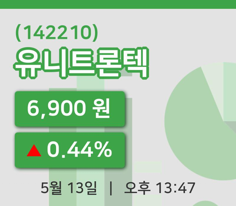 [유니트론텍주가] 13일 13시 47분 현재 6,900원