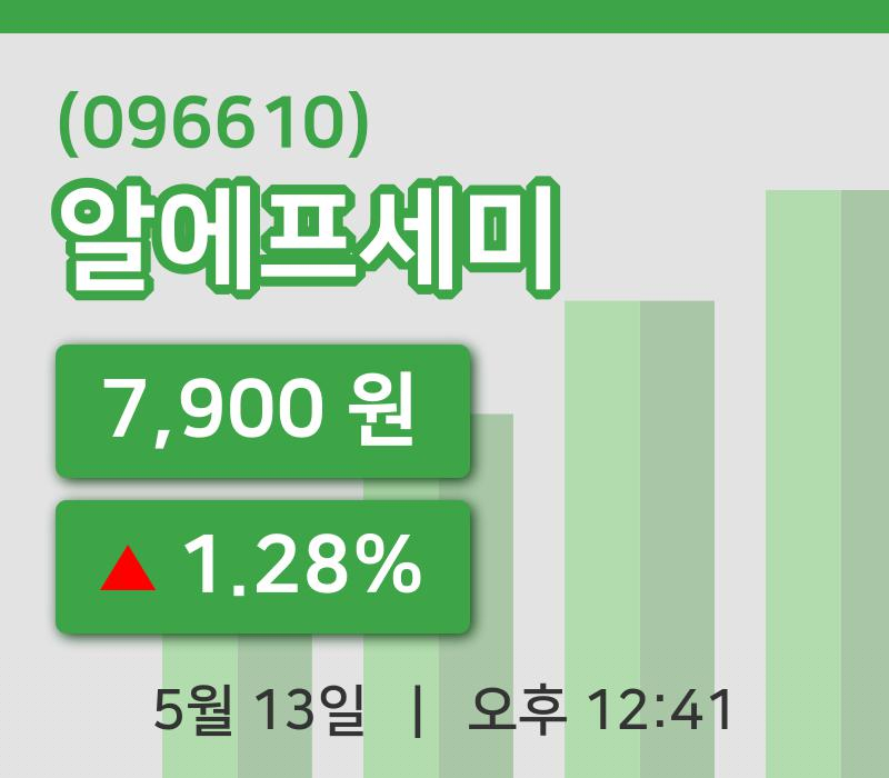 [알에프세미주가] 13일 12시 41분 현재 7,900원