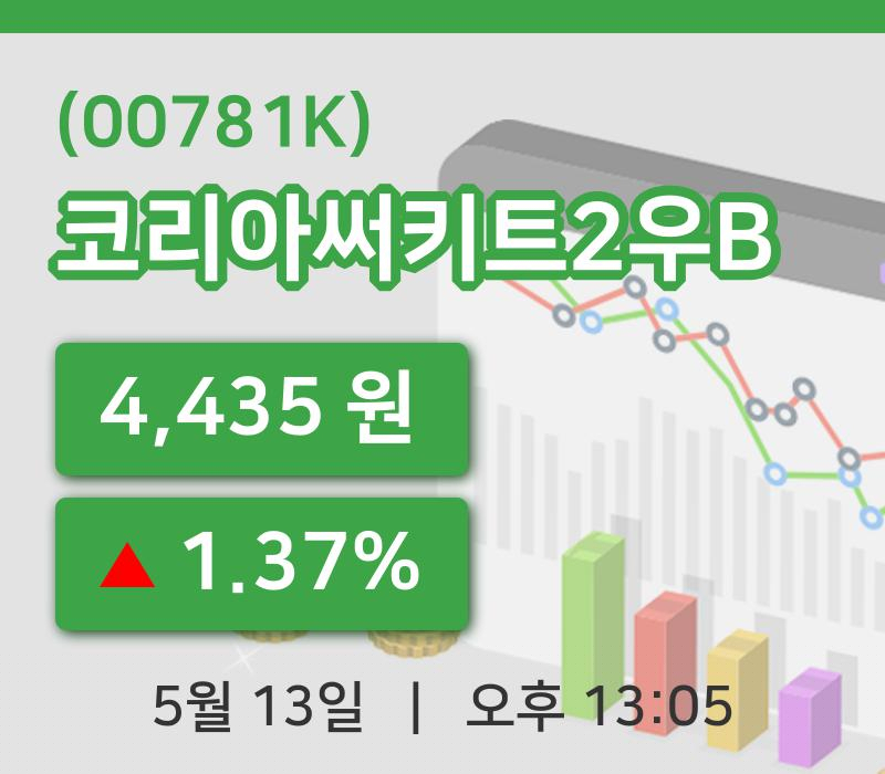 [코리아써키트2우B주가] 13시 05분 현재 4,435원