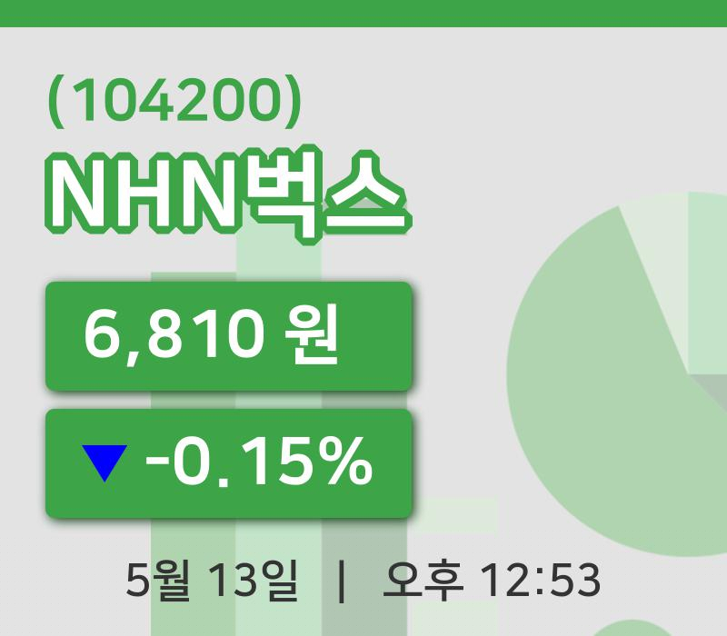 [NHN벅스주가] 12시 53분 현재 6,810원
