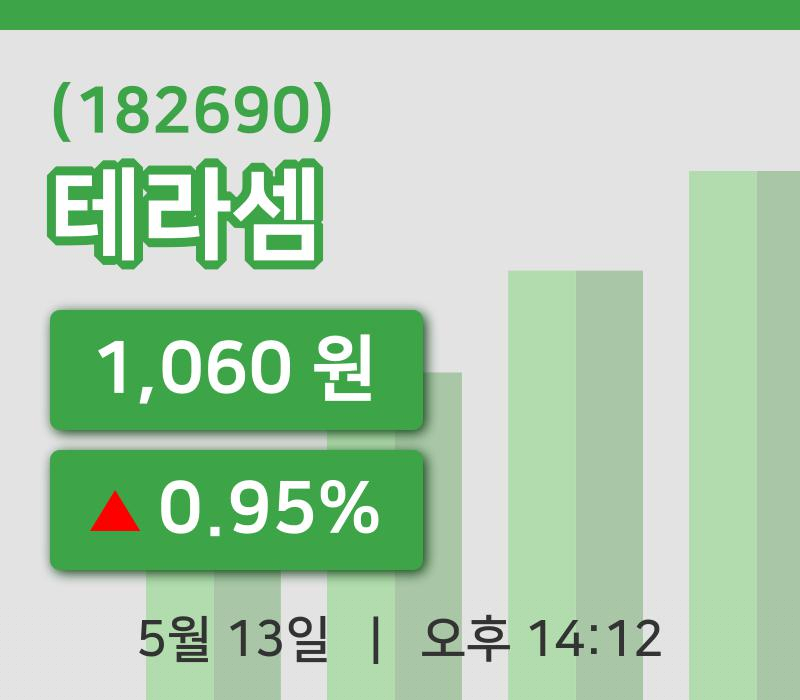 [테라셈주가] 13일 14시 12분 현재 1,060원