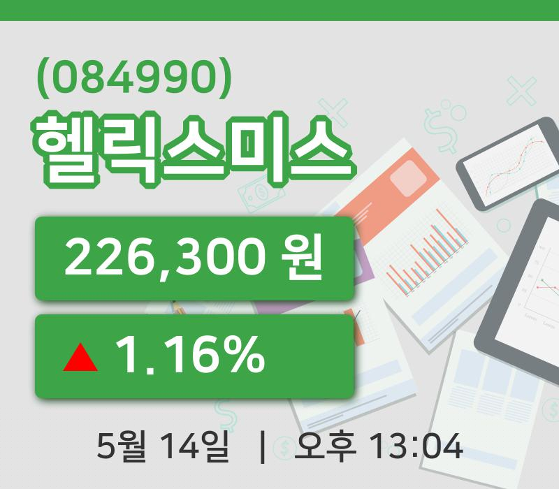 [헬릭스미스주가] 13시 04분 현재 226,300원