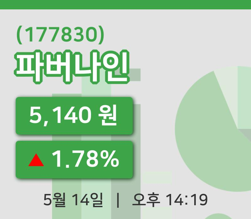 [파버나인주가] 14일 이시각 현재  5,140원