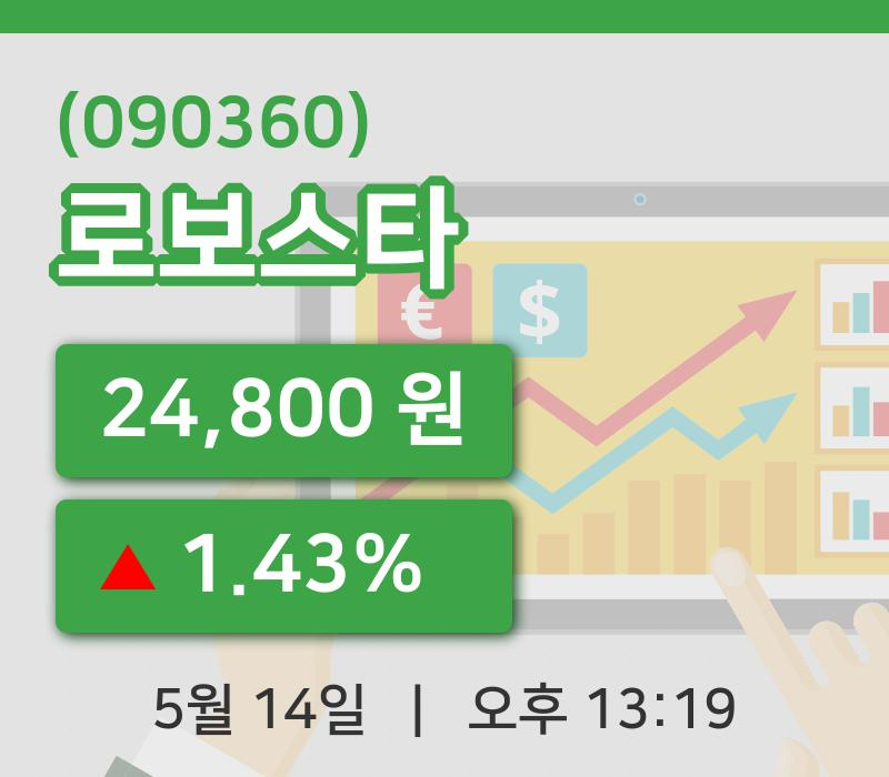 [로보스타주가] 13시 19분 현재 24,800원