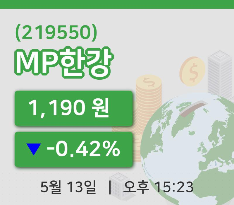 [MP한강주가] 13일 이시각 현재  1,190원