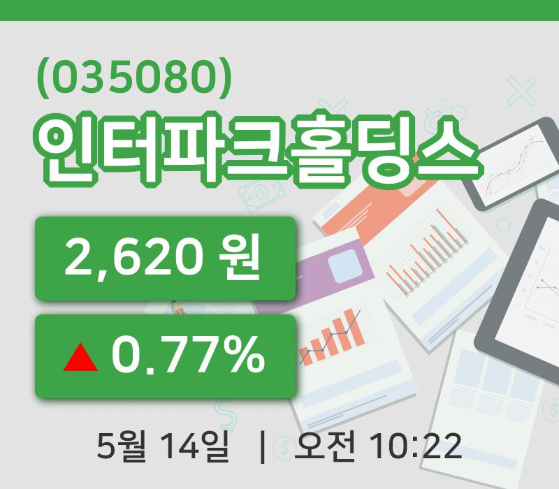 [인터파크홀딩스주가] 10시 22분 현재 2,620원