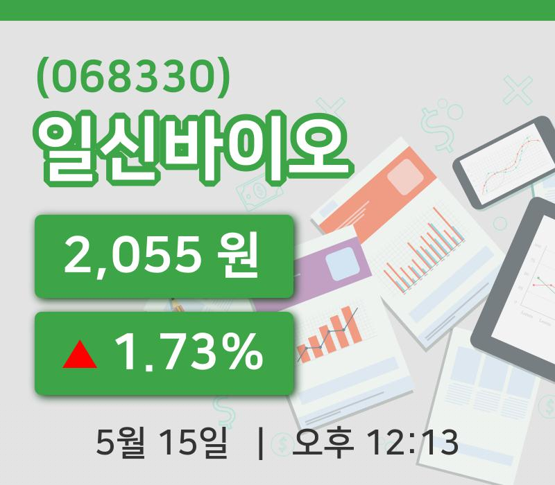 [일신바이오주가] 12시 13분 현재 2,055원