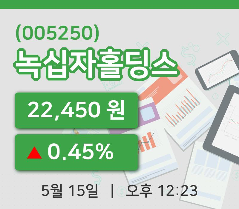 [녹십자홀딩스주가] 15일 12시 23분 현재 22,450원