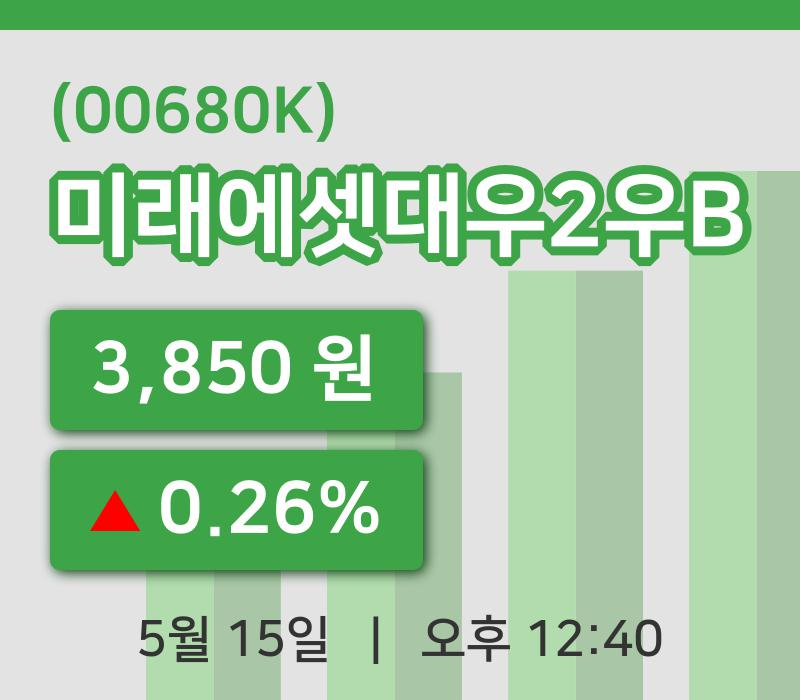 [미래에셋대우2우B주가] 12시 40분 현재 3,850원