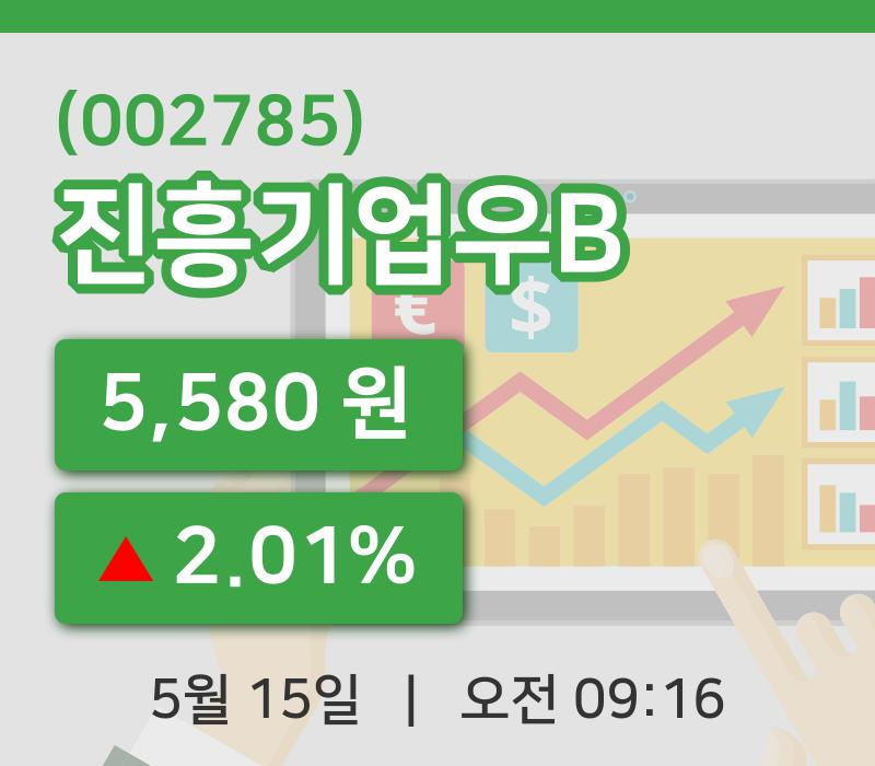 [진흥기업우B주가] 15일 이시각 현재  5,580원