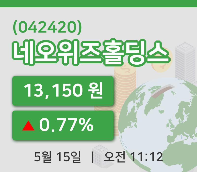 [네오위즈홀딩스주가] 15일 11시 12분 현재 13,150원