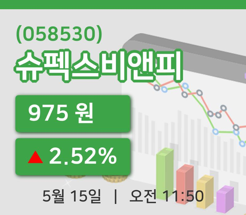 [슈펙스비앤피주가] 15일 이시각 현재  975원