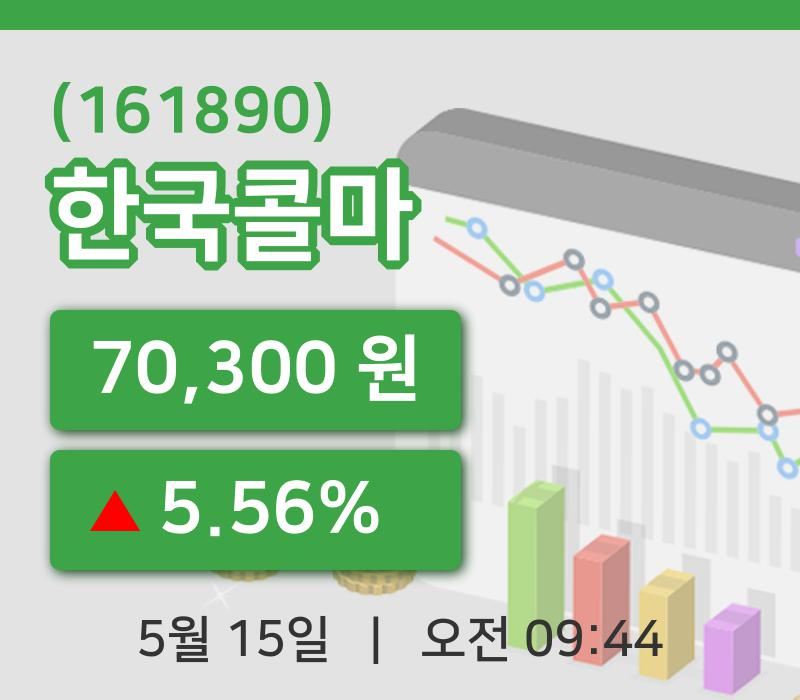 [한국콜마주가] 15일 이시각 현재  70,300원