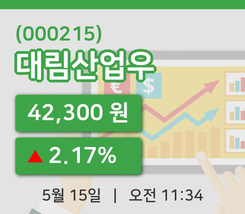 [대림산업우주가] 15일 이시각 현재  42,300원