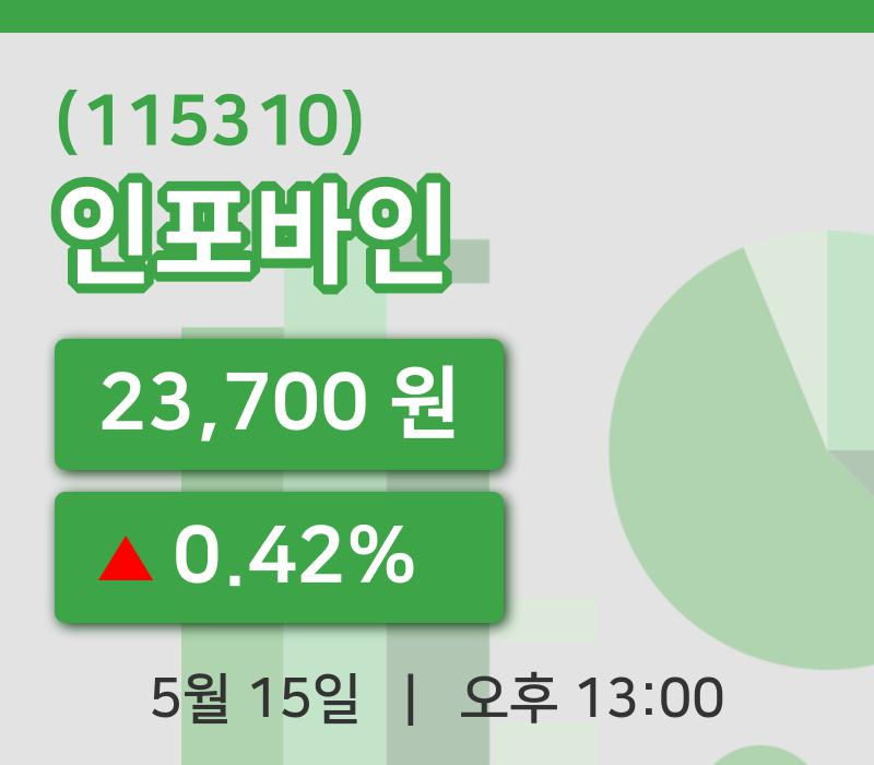 [인포바인주가] 15일 13시 00분 현재 23,700원