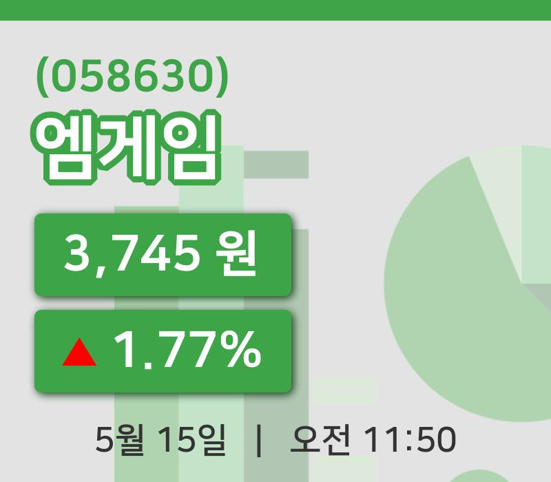 [엠게임주가] 15일 11시 50분 현재 3,745원