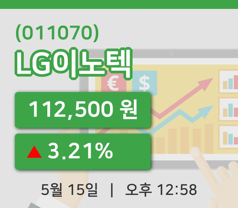 [LG이노텍주가] 15일 이시각 현재  112,500원