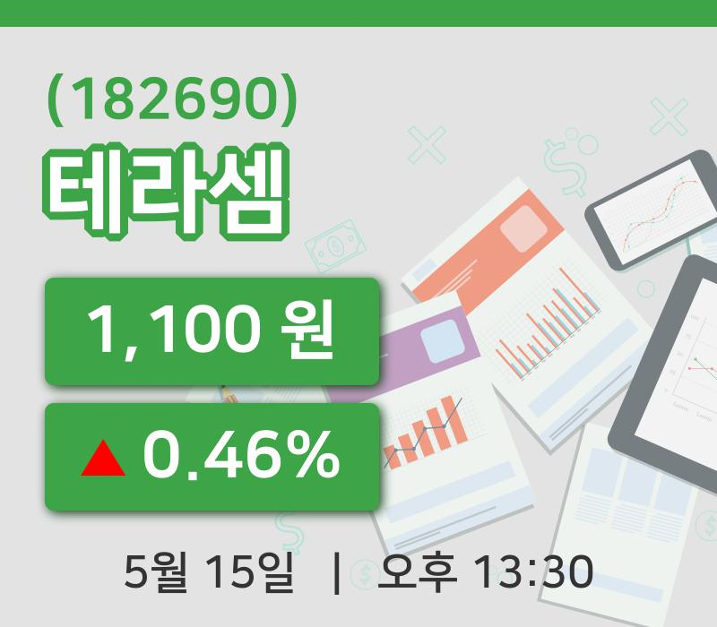 [테라셈주가] 15일 이시각 현재  1,100원