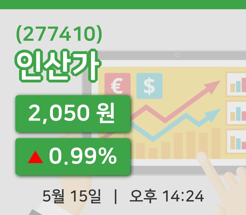 [인산가주가] 15일 14시 24분 현재 2,050원