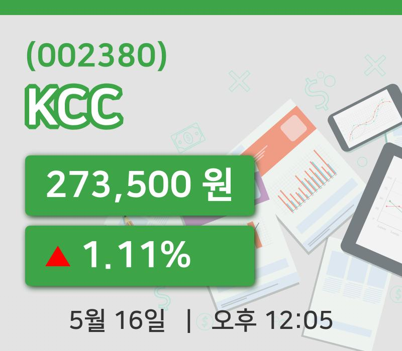 [KCC주가] 12시 05분 현재 273,500원