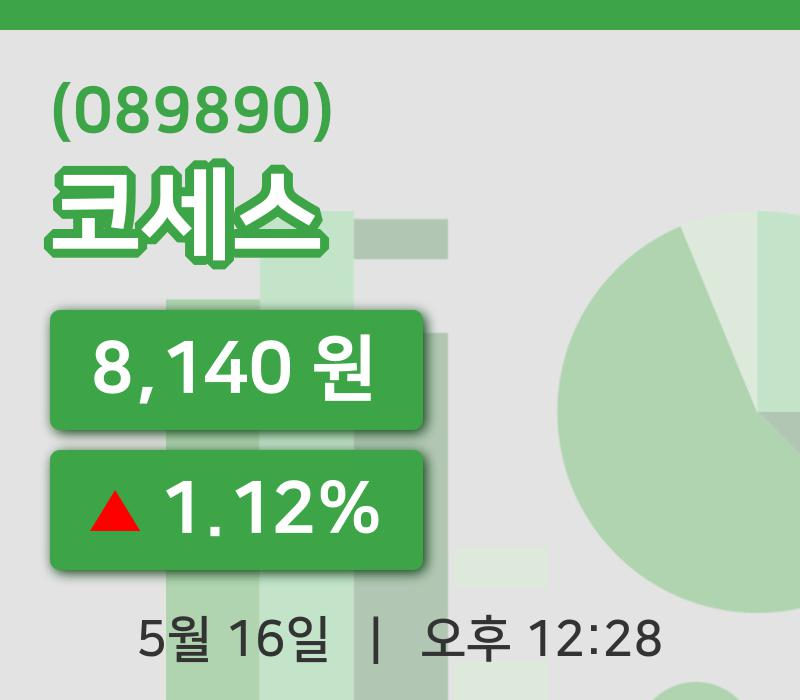 [코세스주가] 16일 이시각 현재  8,140원