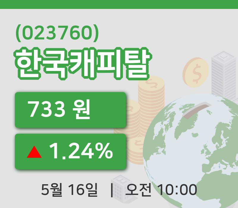 [한국캐피탈주가] 16일 이시각 현재  733원