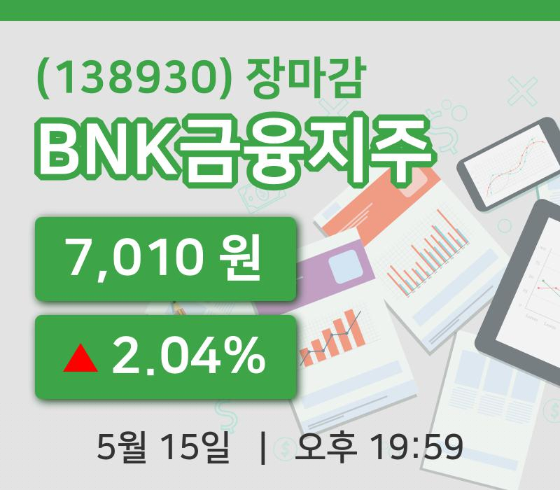 코스피정리BNK금융지주 15일 7,010원 장 마쳐
