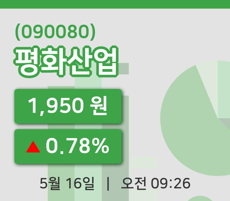 [평화산업주가] 9시 26분 현재 1,950원