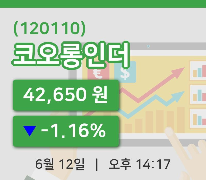 [코오롱인더주가] 12일 14시 17분 현재 42,650원