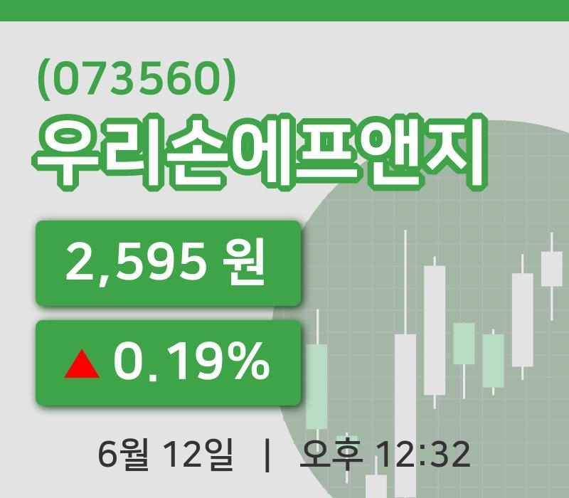 [우리손에프앤지주가] 12일 12시 32분 현재 2,595원