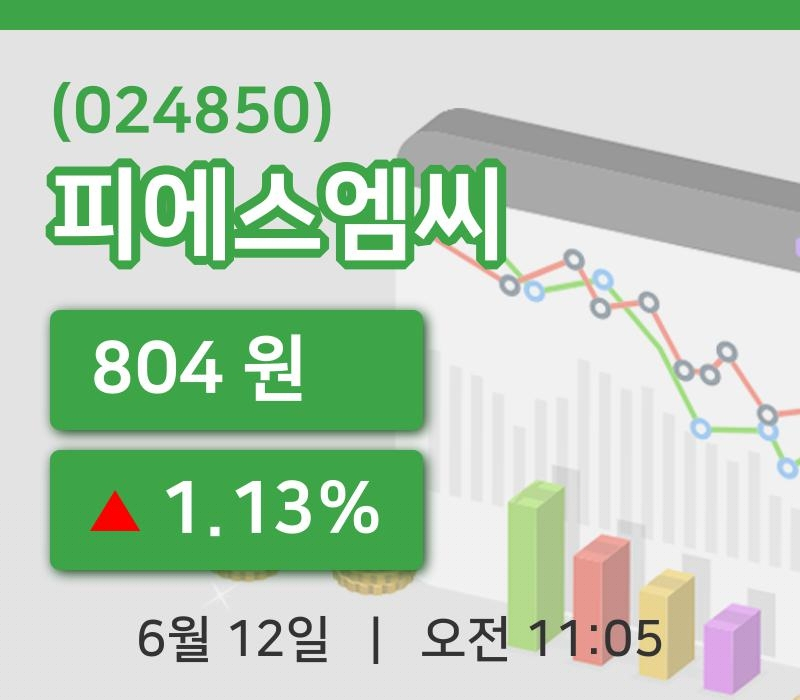 [피에스엠씨주가] 12일 이시각 현재  804원
