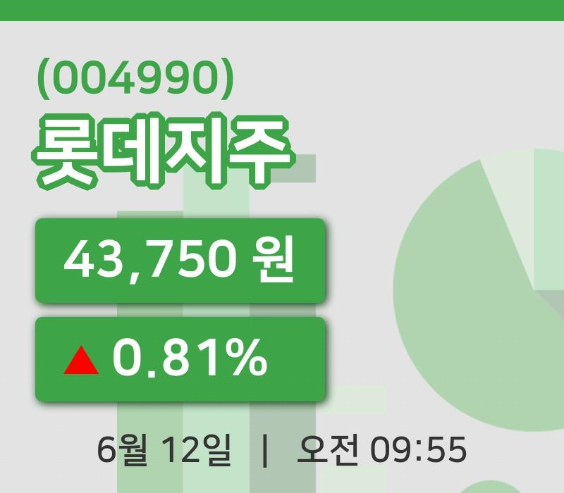 [롯데지주주가] 9시 55분 현재 43,750원