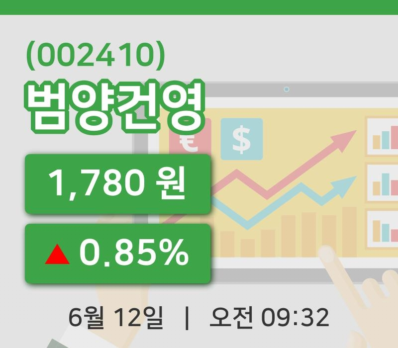 [범양건영주가] 9시 32분 현재 1,780원
