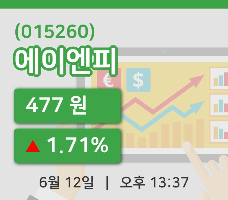 [에이엔피주가] 12일 이시각 현재  477원