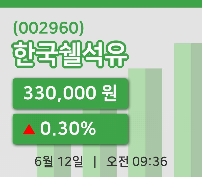 [한국쉘석유주가] 12일 이시각 현재  330,000원